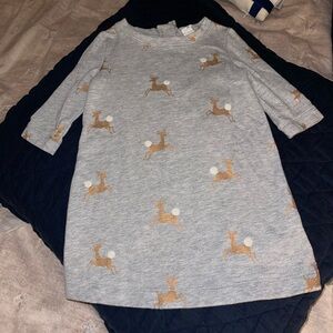 Gap Dress with Reindeer Print